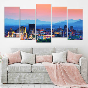 Asheville Skyline Wall Art Canvas-Stunning Canvas Prints