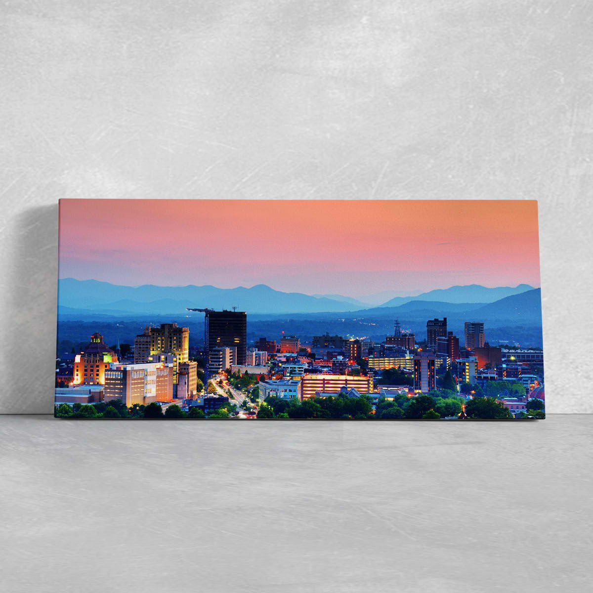 Asheville Skyline Wall Art Canvas-Stunning Canvas Prints