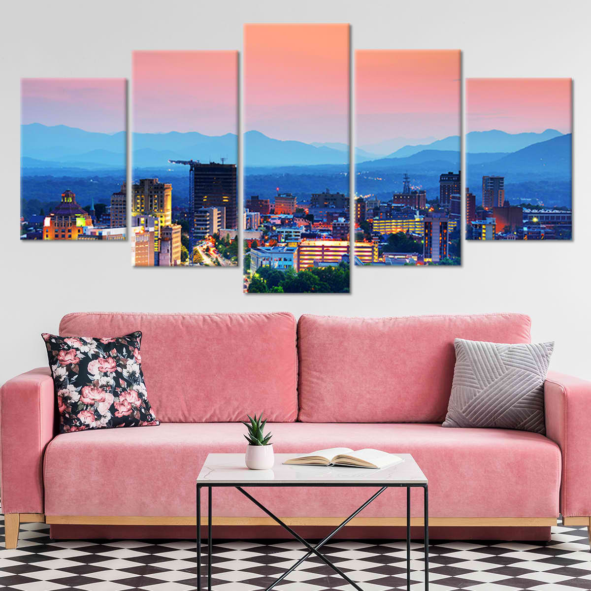 Asheville Skyline Wall Art Canvas-Stunning Canvas Prints