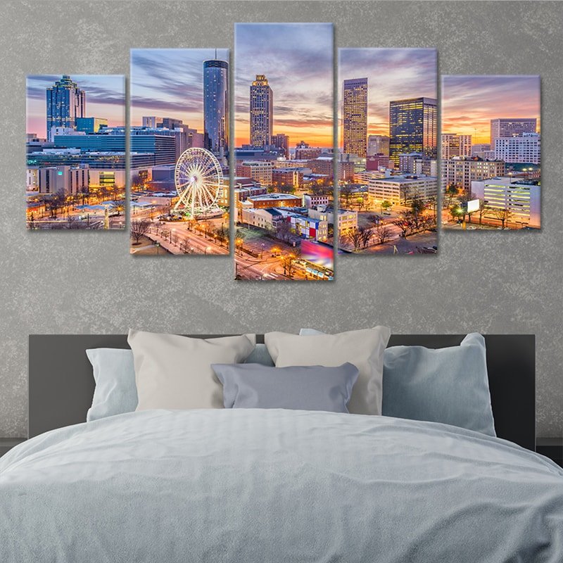 Atlanta Wall Art l Skyline Canvas l City Center Prints l