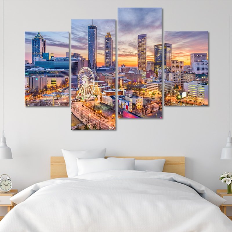 Atlanta Wall Art l Skyline Canvas l City Center Prints l