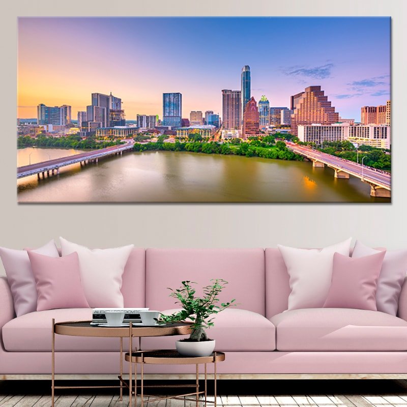 Austin Skyline Wall Art Canvas-Stunning Canvas Prints