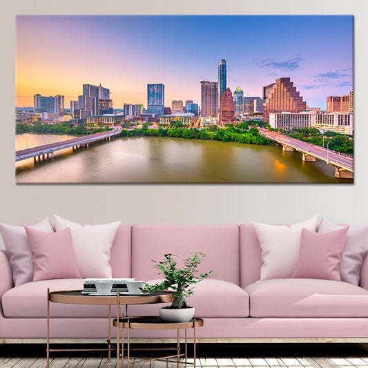 Austin Skyline Wall Art Canvas-Stunning Canvas Prints