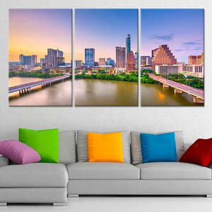 Austin Skyline Wall Art Canvas-Stunning Canvas Prints