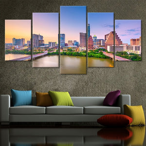 Austin Skyline Wall Art Canvas-Stunning Canvas Prints