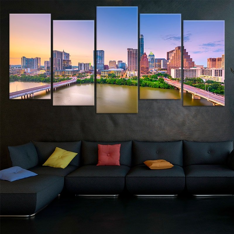 Austin Skyline Wall Art Canvas-Stunning Canvas Prints