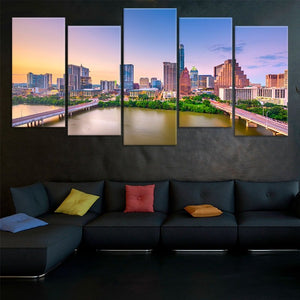 Austin Skyline Wall Art Canvas-Stunning Canvas Prints