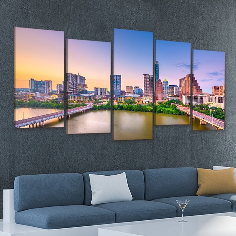 Austin Skyline Wall Art Canvas-Stunning Canvas Prints