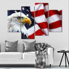 Bald American Eagle And Flag Wall Art Canvas-Stunning Canvas Prints