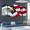 Bald American Eagle And Flag Wall Art Canvas-Stunning Canvas Prints