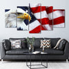 Bald American Eagle And Flag Wall Art Canvas-Stunning Canvas Prints