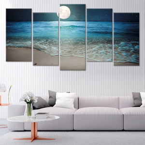 Moon Light Beach Wall Art For Bedroom Wall-Stunning Canvas Prints