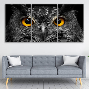 Gold Eyed Owl Wall Art Canvas-Stunning Canvas Prints