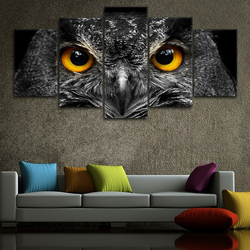 Gold Eyed Owl Wall Art Canvas-Stunning Canvas Prints