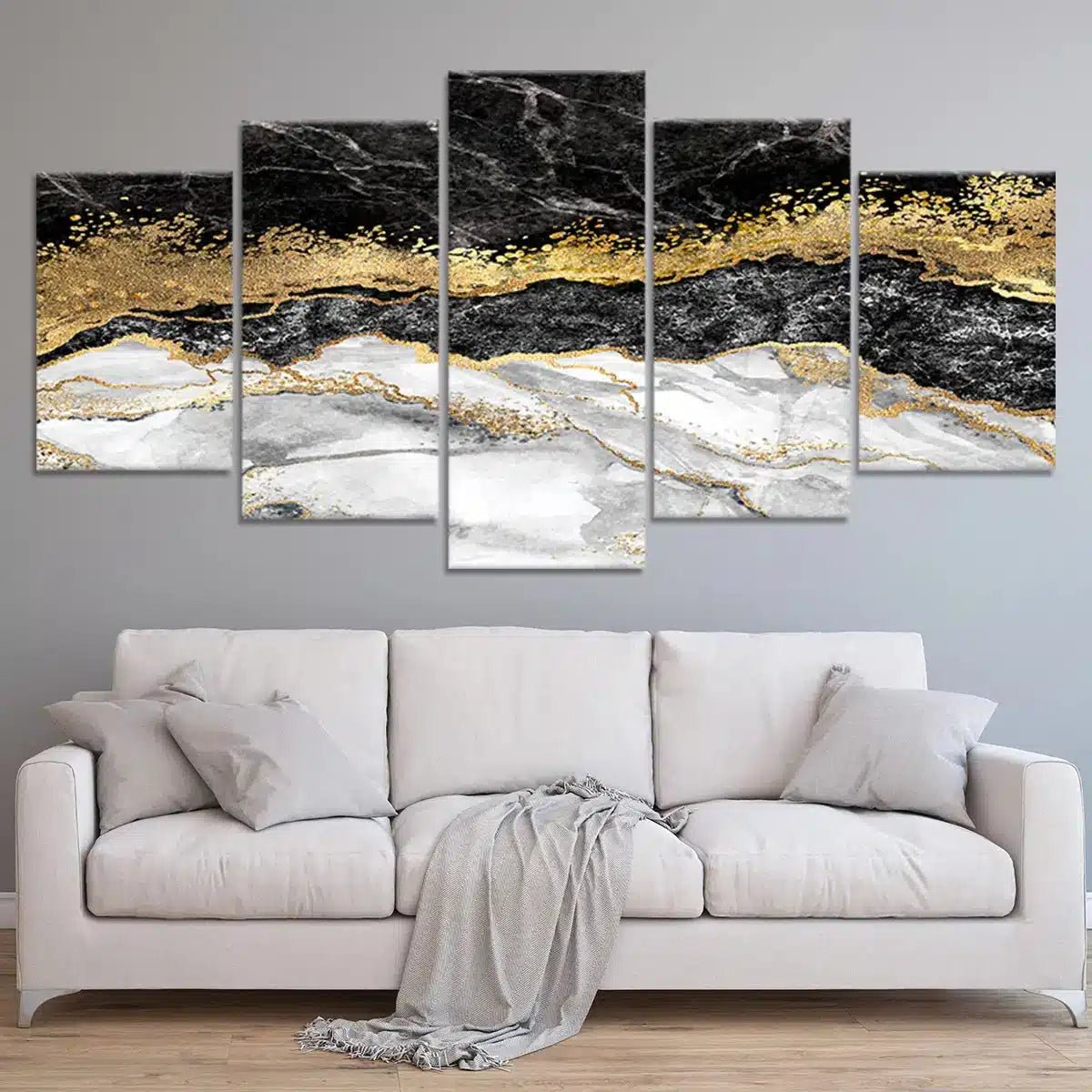 Gold Foil Abstract Wall Art-Stunning Canvas Prints