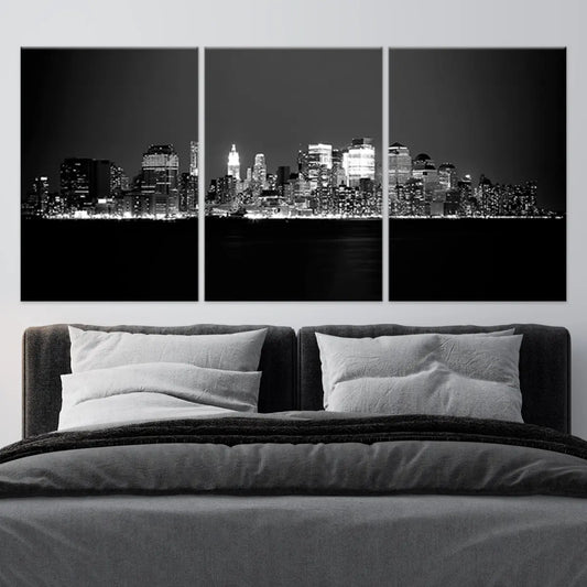 Black And White New York Skyline Wall Art Canvas-Stunning Canvas Prints