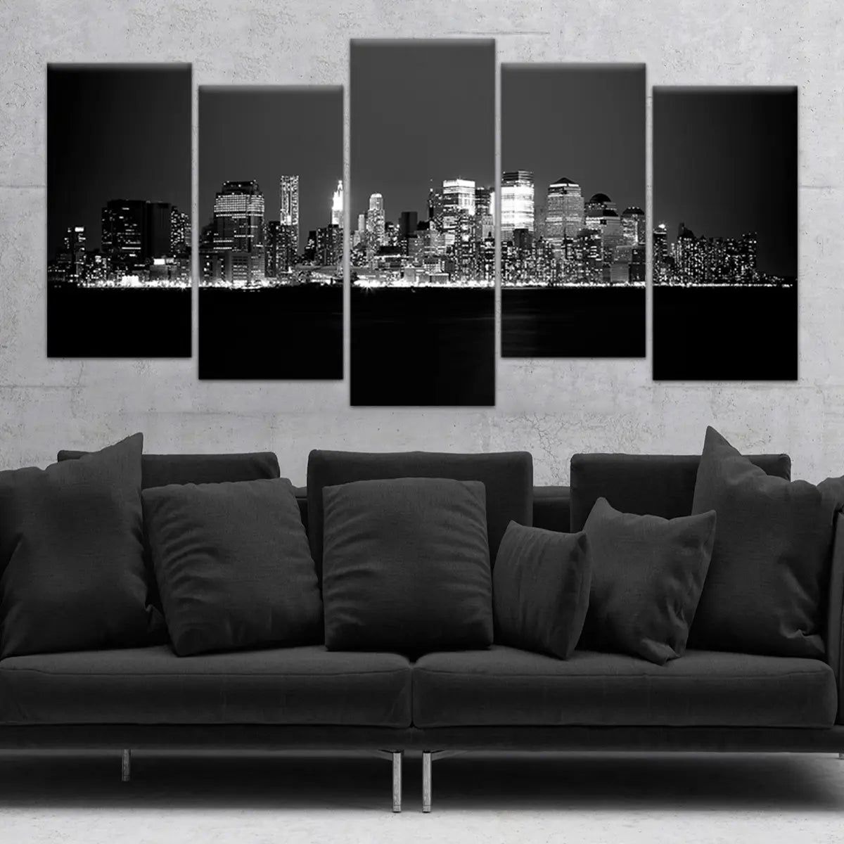 Black And White New York Skyline Wall Art Canvas-Stunning Canvas Prints