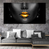 Gold Dripping Lips Wall Art Canvas Print-Stunning Canvas Prints