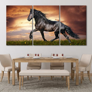 Black Horse Wall Art Canvas-Stunning Canvas Prints