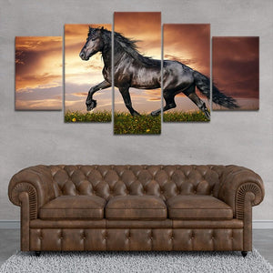 Black Horse Wall Art Canvas-Stunning Canvas Prints