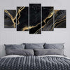 Extra Large Abstract Marble Black and Gold Wall Art For Living Room Wall-Stunning Canvas Prints