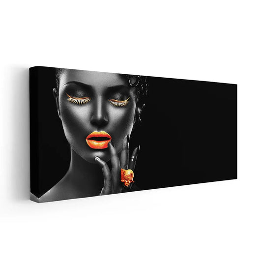 Orange Lips Wall Art-Stunning Canvas Prints