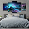 Large Framed Black and Blue Abstract Wall Art For Living Room Wall | Clouds Art-Stunning Canvas Prints