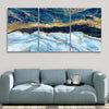 Extra Large Framed Abstract Blue And Gold Wall Art For Living Room Wall-Stunning Canvas Prints