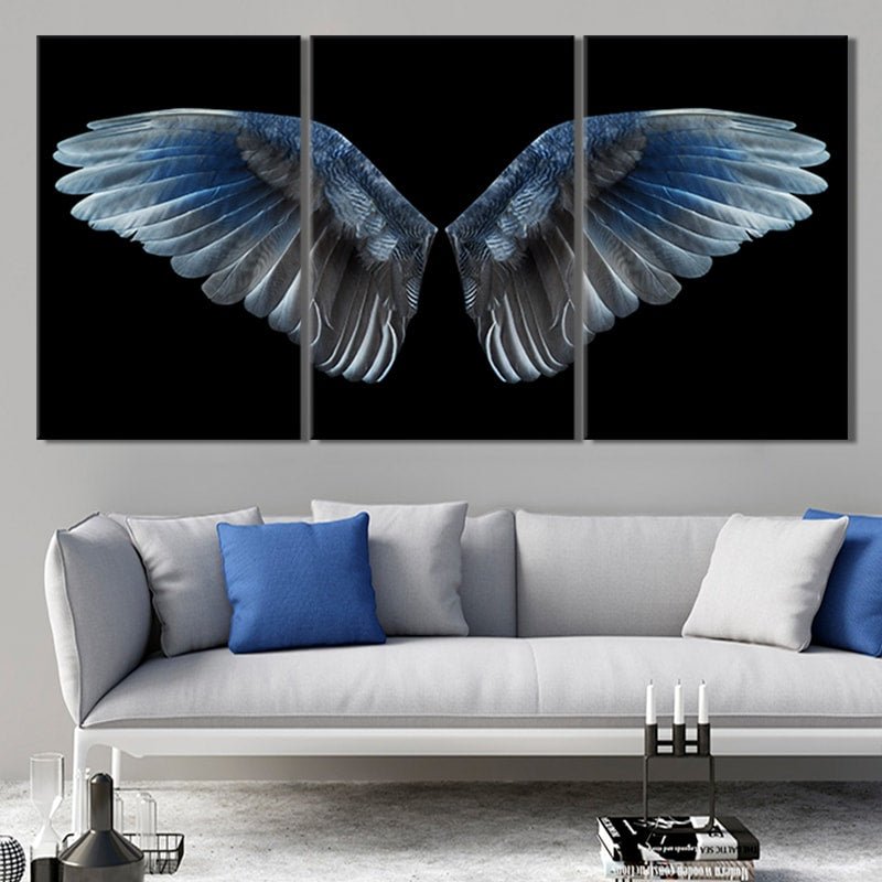 Blue Wings Wall Art Canvas-Stunning Canvas Prints