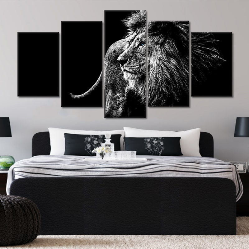 Black And White Lion Wall Art Canvas-Stunning Canvas Prints