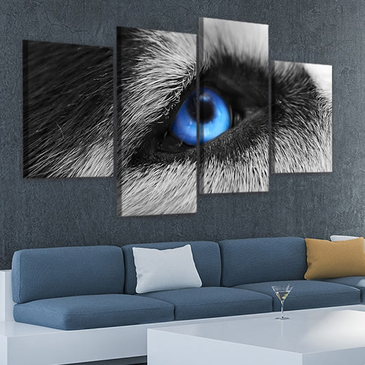 Blue Eyed Wolf Wall Art Canvas-Stunning Canvas Prints