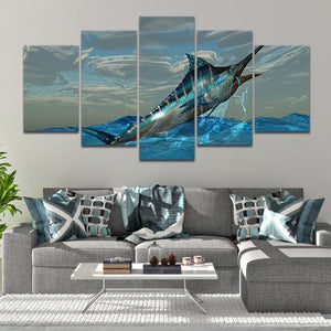 Blue Marlin Wall Art Canvas-Stunning Canvas Prints