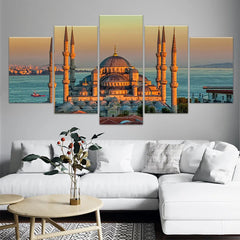 Blue Mosque Istanbul / Constantinople Tempered Glass Printing Wall Art ,Natural And Vivid Wall Decor , Modern Wall Art, Extra store Large Wall Art