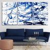 Extra Large Blue and White Abstract Splatter Painting Wall Art For Living Room Wall-Stunning Canvas Prints