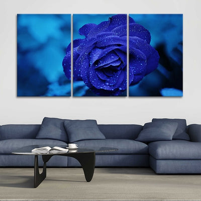 Royal Blue Rose Wall Art Canvas Print-Stunning Canvas Prints