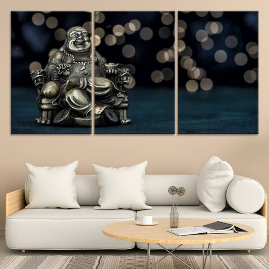 Modern Buddha Painting Canvas - Peaceful Artwork, zen wall art for living room