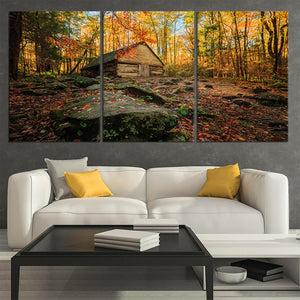 Cabin In The Woods Canvas Wall Art Set