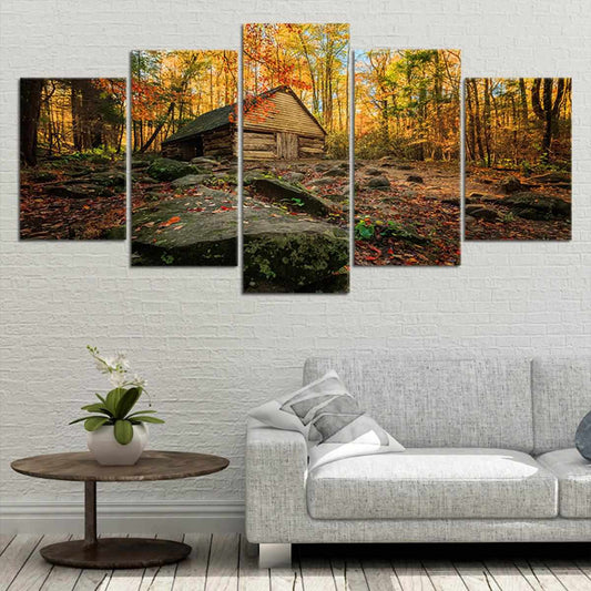 Cabin In The Woods Canvas Wall Art Set