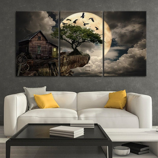 Moon Cabin Wall Art Canvas Print-Stunning Canvas Prints