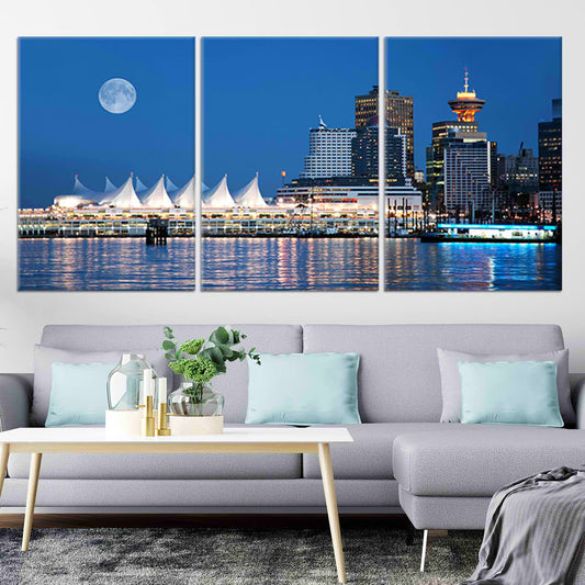 Canada Place Skyline Wall Art Canvas-Stunning Canvas Prints