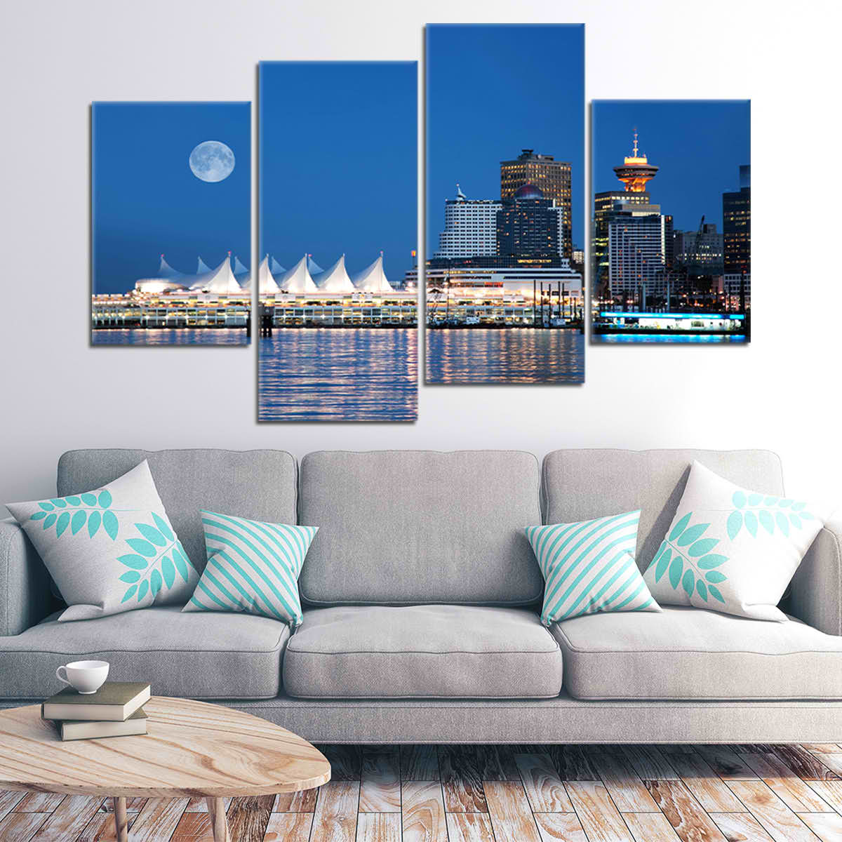 Canada Place Skyline Wall Art Canvas-Stunning Canvas Prints