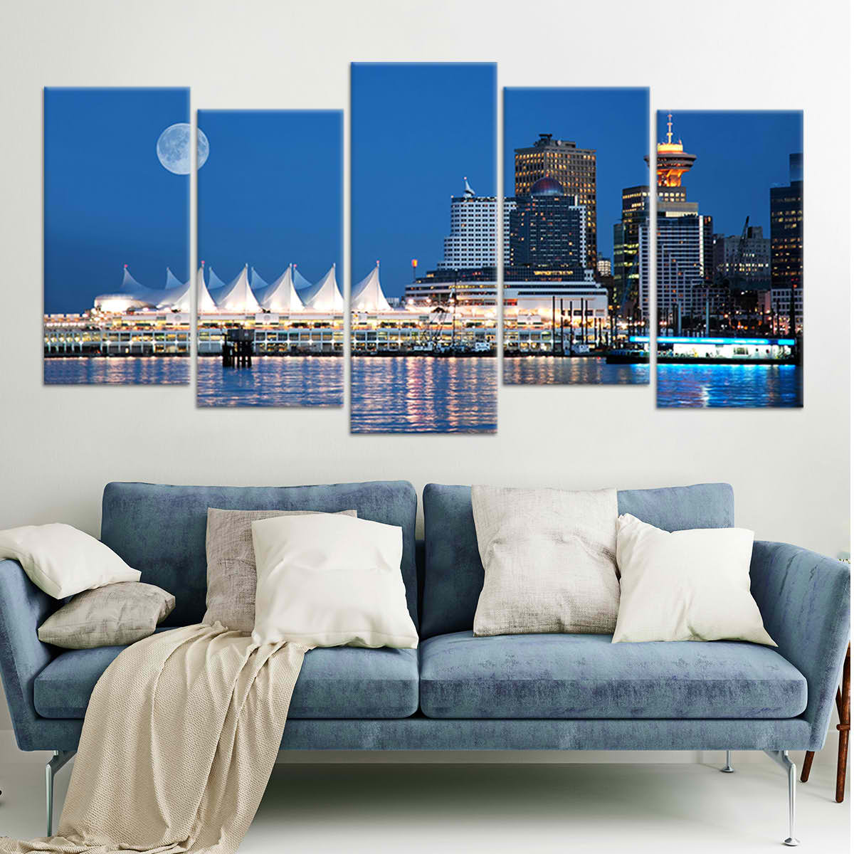 Canada Place Skyline Wall Art Canvas-Stunning Canvas Prints