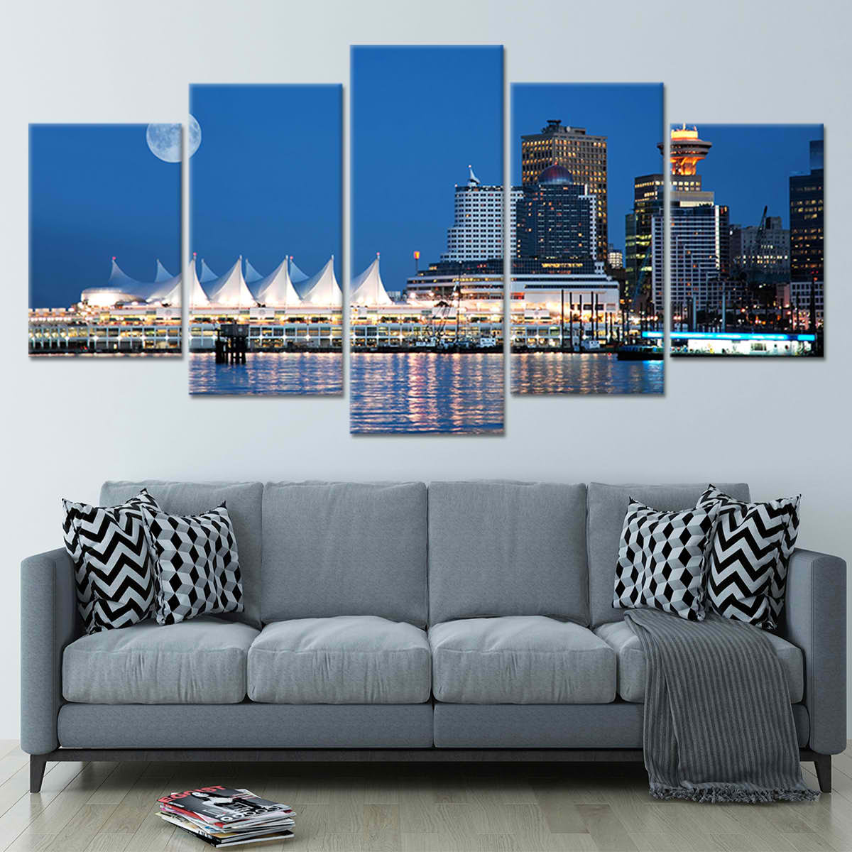 Canada Place Skyline Wall Art Canvas-Stunning Canvas Prints