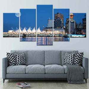 Canada Place Skyline Wall Art Canvas-Stunning Canvas Prints