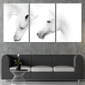 White Horse Couple Wall Art Canvas-Stunning Canvas Prints