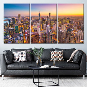 Chicago Skyline Wall Art Canvas-Stunning Canvas Prints