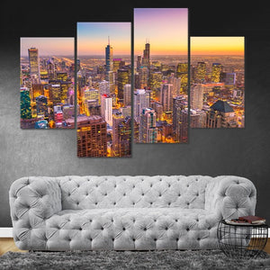 Chicago Skyline Wall Art Canvas-Stunning Canvas Prints