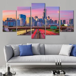 Chicago Illinois Skyline Wall Art Canvas-Stunning Canvas Prints