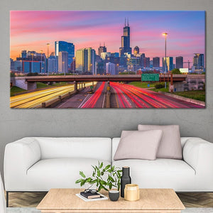 Chicago Illinois Skyline Wall Art Canvas-Stunning Canvas Prints