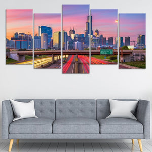 Chicago Illinois Skyline Wall Art Canvas-Stunning Canvas Prints